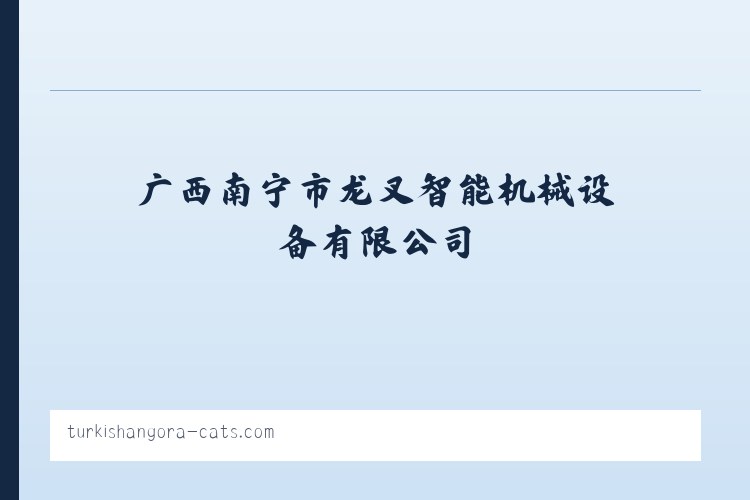 广西南宁市龙叉智能机械设备有限公司 列表图